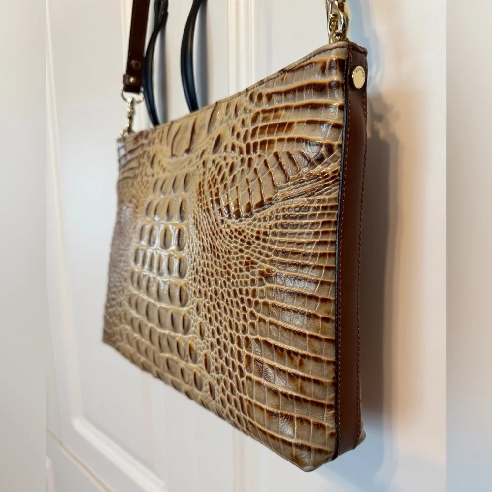 Brahmin All Day Croc Embossed Crossbody Clutch - Picture 6 of 17